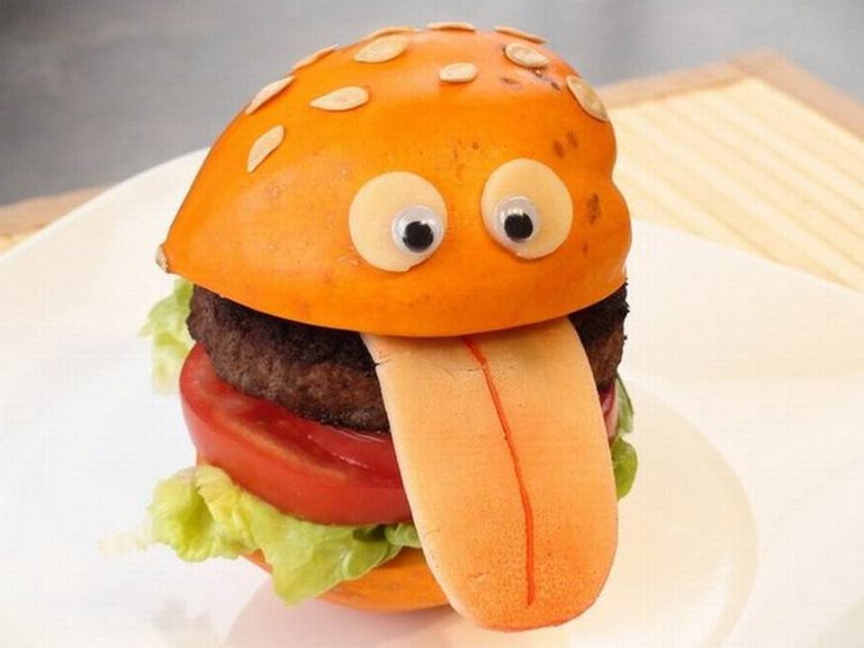 Funny Burger With Long Tongue Picture