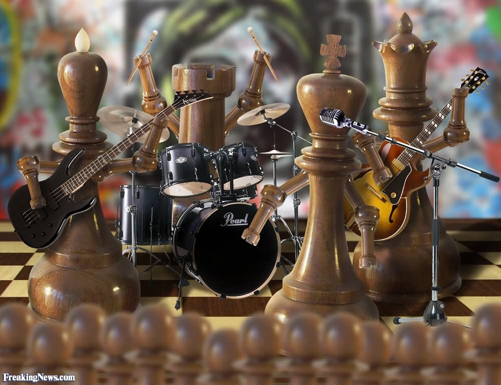 Funny Chess Playing Music Instruments