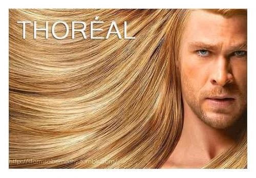 Funny Chris Hemsworth Thoreal Blonde Hair