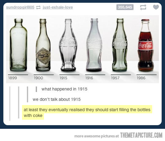 Funny Coca Cola Bottles Evolution