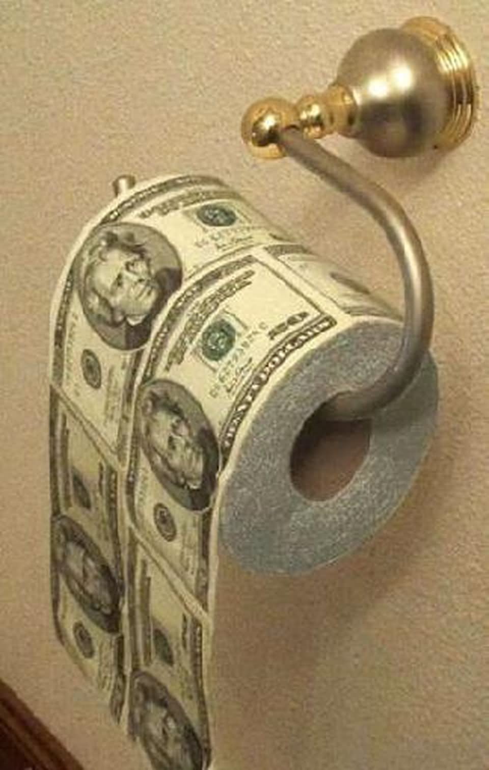 Funny Dollar Toilet Paper Picture