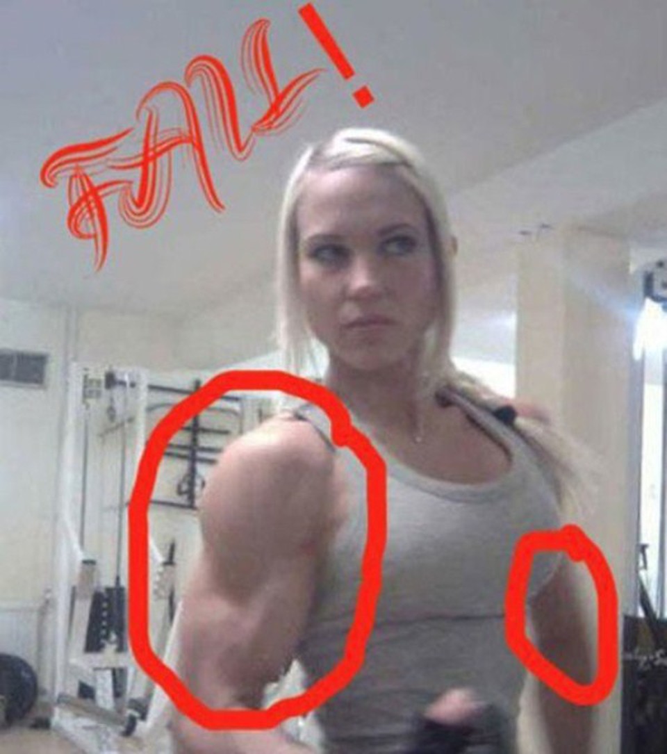 Funny Fail Photoshopped Blonde Girl Picture
