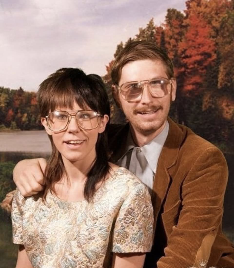Funny Glasses Wearing Couple Picture
