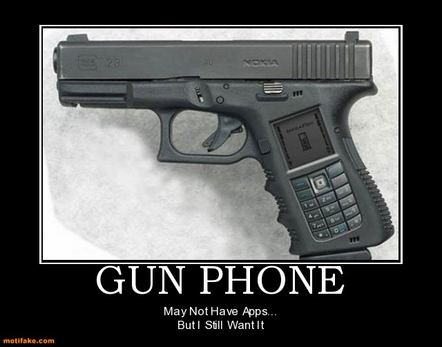 Funny Gun Phone Poster