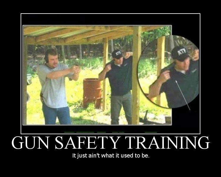 Funny Gun Safety Training Poster