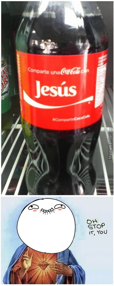 Funny Jesus Name Coke Image