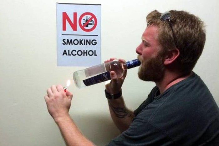 Funny No Smoking Alcohol Sign