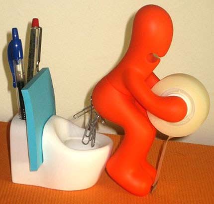 Funny Pen Stand Toilet Picture