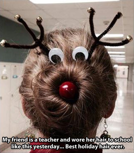 Funny Reindeer Hairstyle Picture