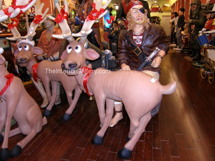 Funny Reindeer Statues