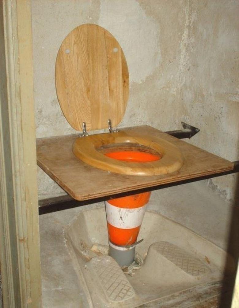 Funny Road Barrier Cone Toilet