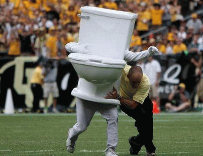 Funny Running Toilet Image
