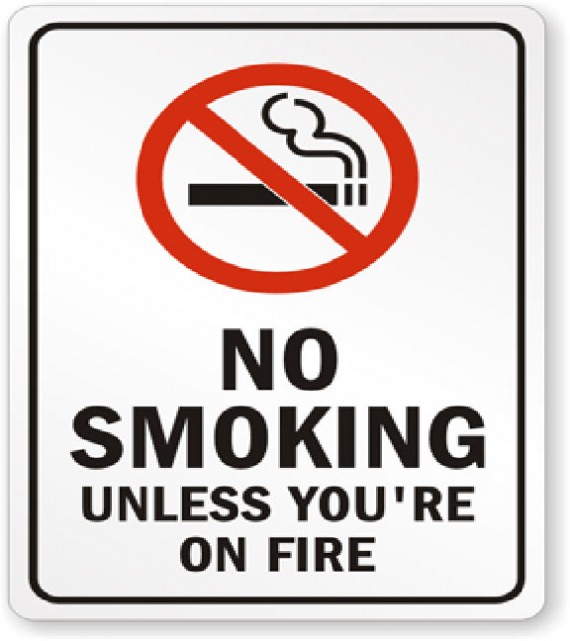 Funny Smoking Sign Image