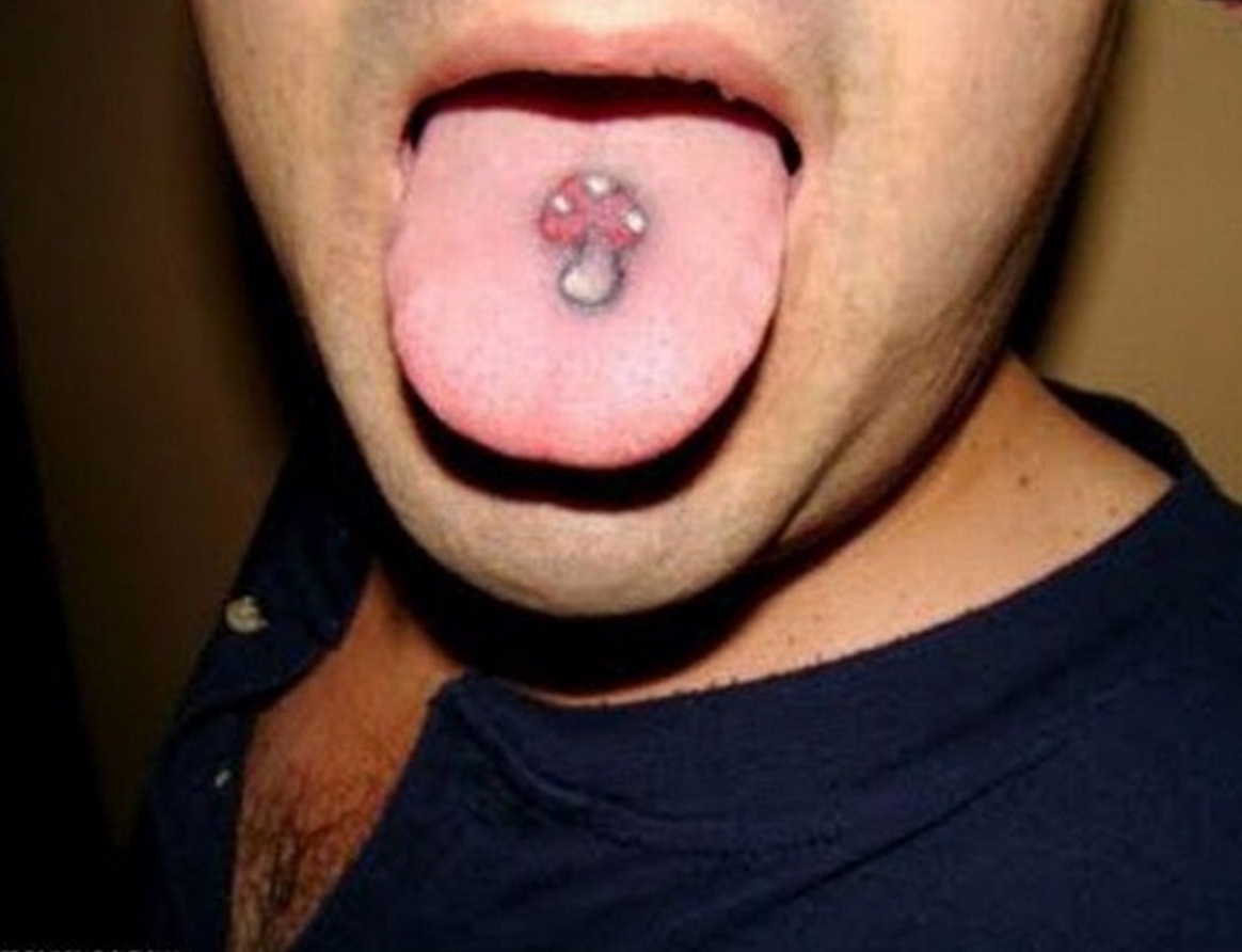 Funny Tattoo On Tongue