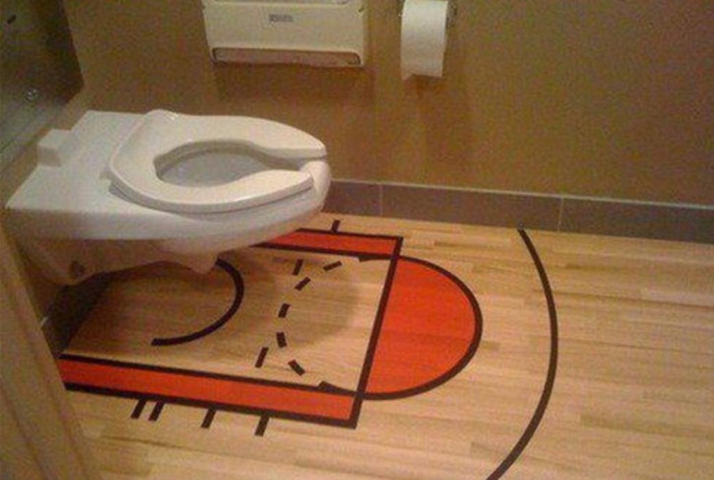 Funny Toilet Basketball Court Picture