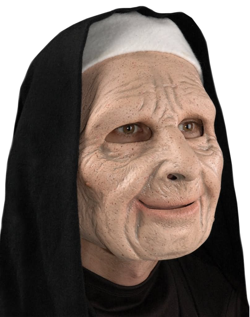 Funny Town Nun Mask Image