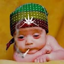 Gangsta Baby Funny Smoking Image
