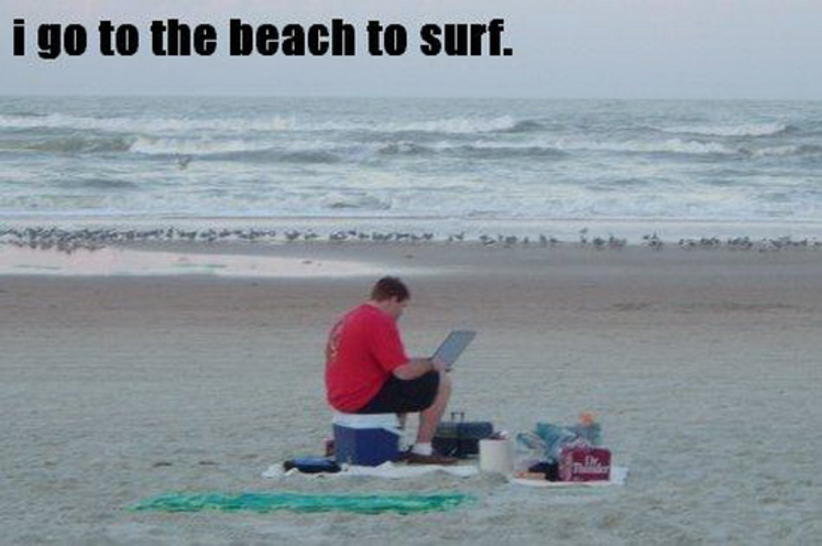 I Go To The Beach To Surf Funny Picture