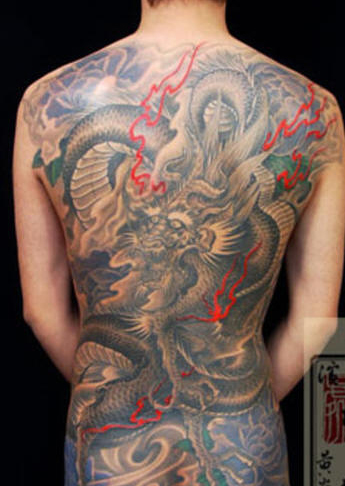 Japanese Dragon Full Body Tattoo Idea