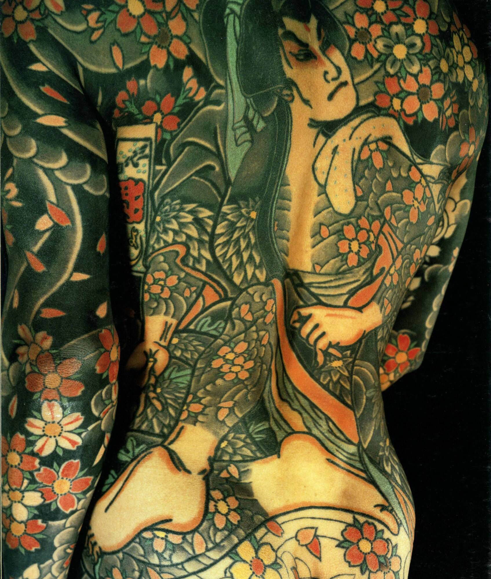 Japanese Tattoo On Man full Back