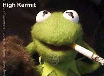Kermit Smoking Funny Picture