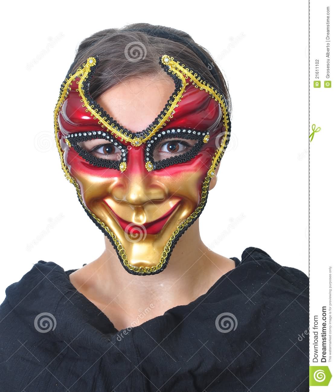 Lady With Funny Mask