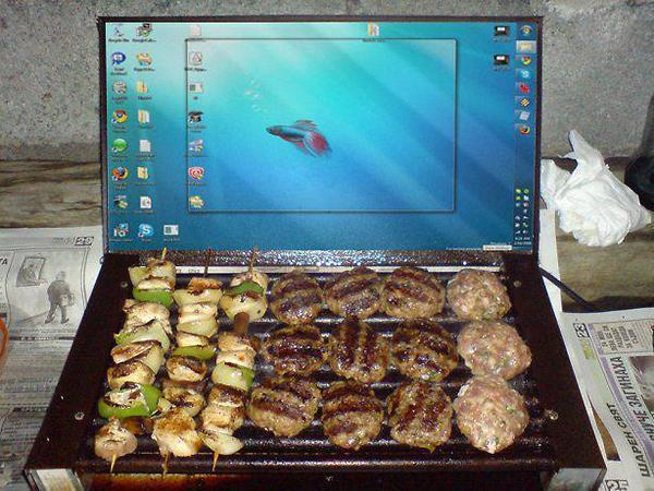 Laptop Funny Grill Picture