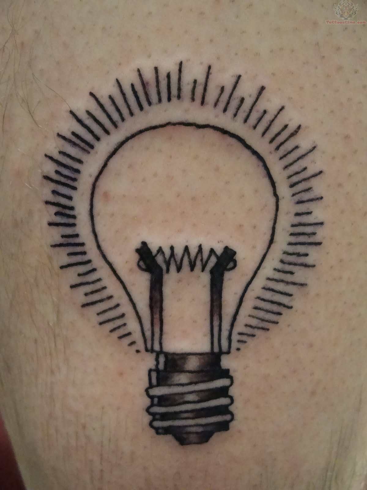 Lighting Bulb Tattoo Design