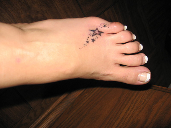 Little Stars Tattoo On Foot