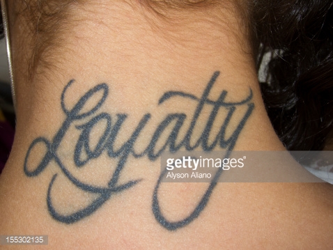 Loyalty Tattoo On Nape For Girls