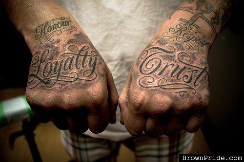 Loyalty Trust Tattoos On Hands