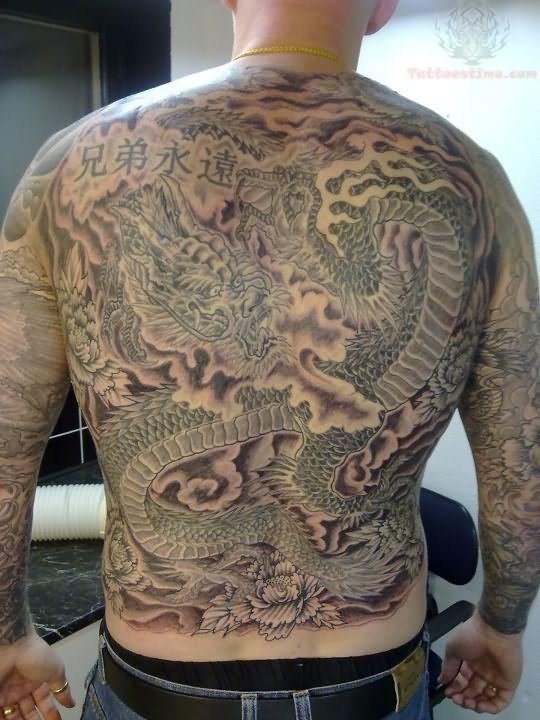 Man Full Body Dragon Tattoo