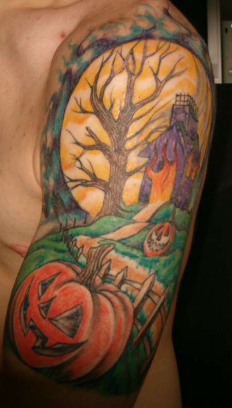 35+ Incredible Halloween Pumpkin Tattoos