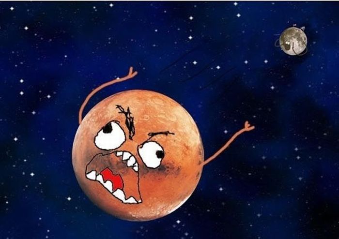 Planet Funny Face In Space