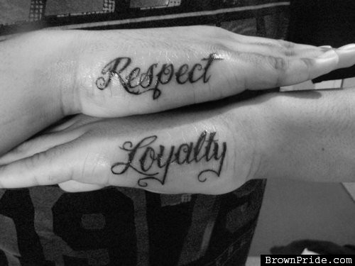 Respect Loyalty Tattoos On Hands