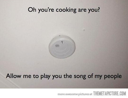 Smoke Alarm Ceiling Funny Picture