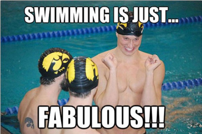 Swimming Is Just Fabulous Funny Smile Image