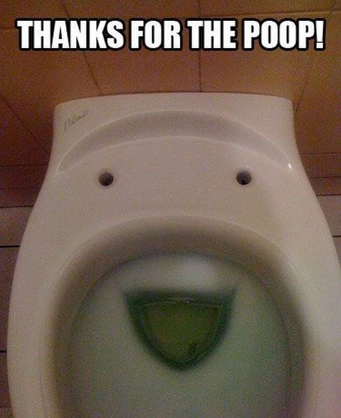 Thanx For The Poop Funny Toilet Image
