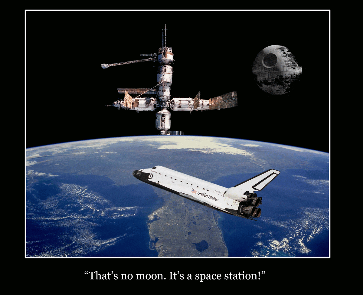 That's No Moon It's A Space Station Funny Image