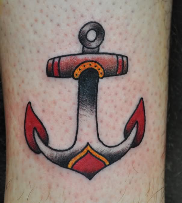 Traditional Anchor Tattoo Design Image