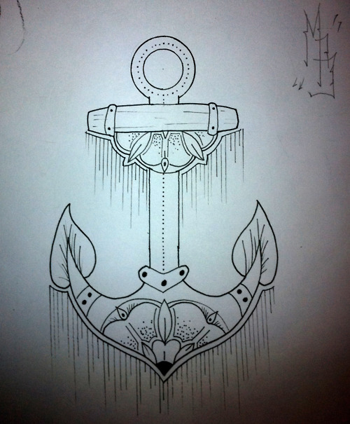 Traditional Anchor Tattoo Design Sample