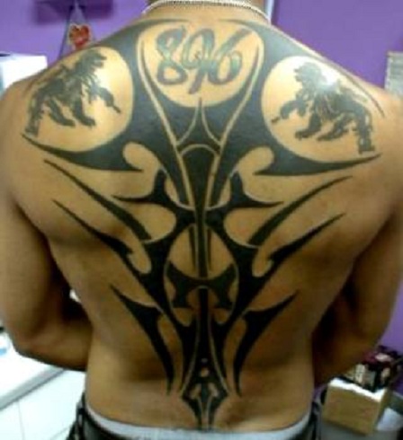 Tribal Full Back Body Tattoo For Men