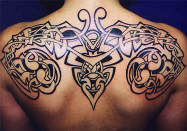 Tribal Full Back Tattoo Idea