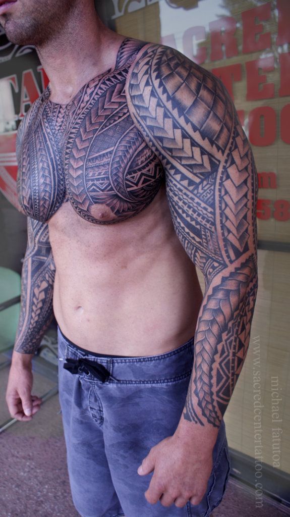 Tribal Polynesian Full Body Tattoo