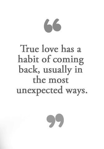 True love has a habit to come back