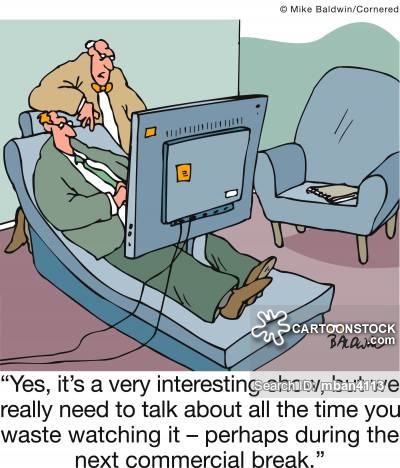 Tv Addiction Cartoon Funny Picture