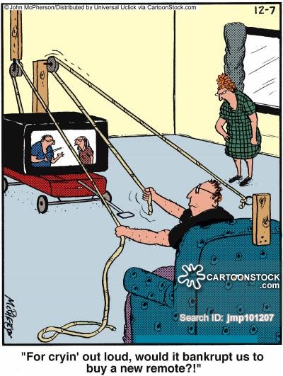 Tv Remote Funny Cartoon Image