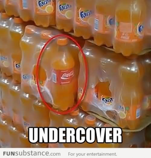 Undercover Funny Coca Cola Bottle