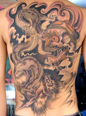 Wonderful Full Body Dragon Tattoo