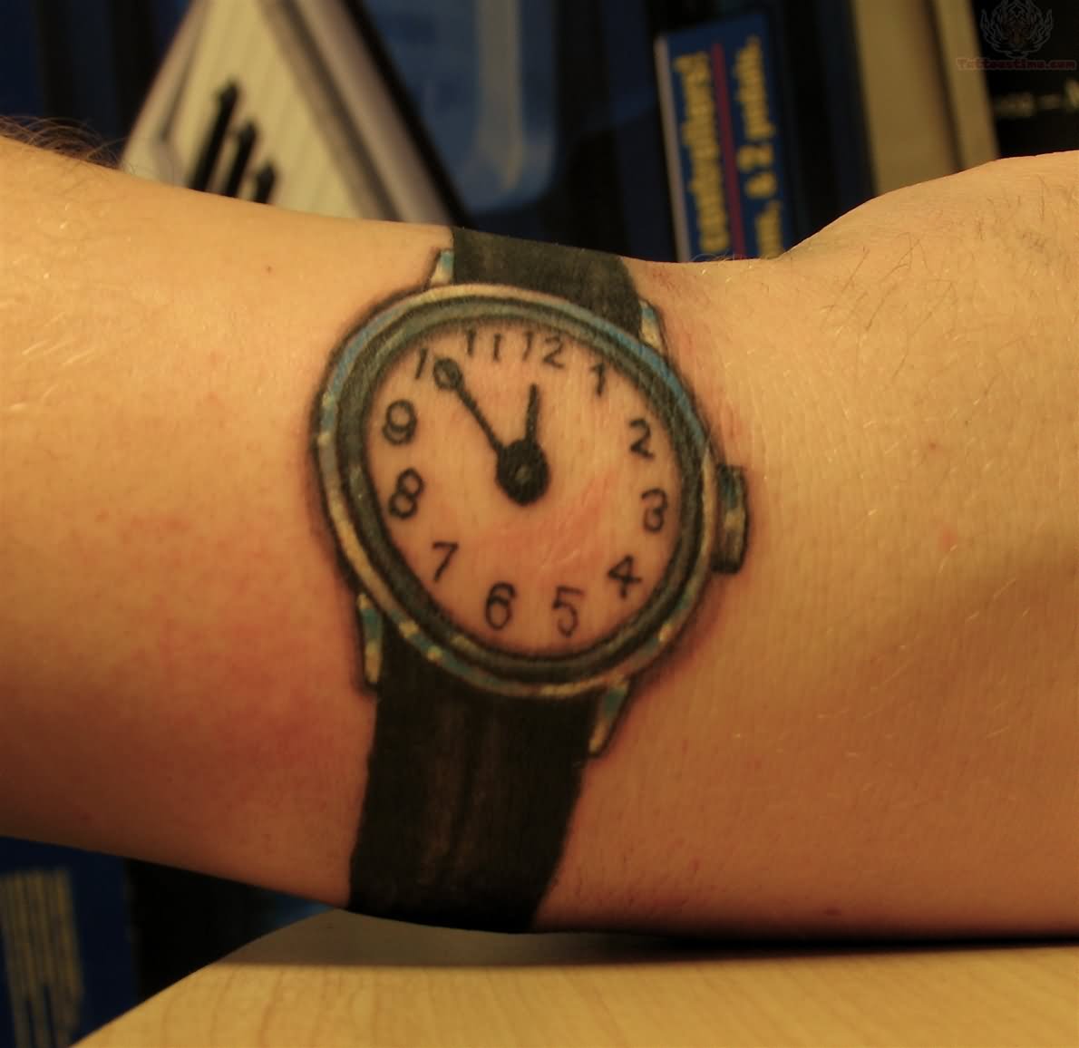 Wrist Watch Tattoo Design For Wrist